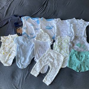 3-6months 12pcs baby onesies uniqlo mesh caters